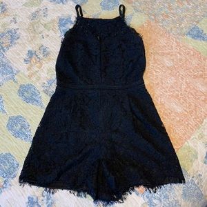 Black lace romper